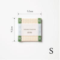 C001 - Tatami Coaster, Hemp Leaf Pattern (Green)