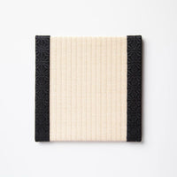 C002 - Tatami Coaster, Hemp Leaf Pattern (Black)