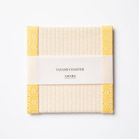 C003 - Tatami Coaster, Hemp Leaf Pattern (Yellow)