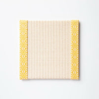 C003 - Tatami Coaster, Hemp Leaf Pattern (Yellow)