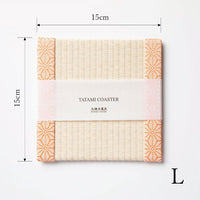 C004 - Tatami Coaster, Hemp Leaf Pattern (Pink)