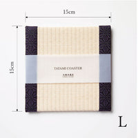 C005 - Tatami Coaster, Hemp Leaf Pattern (Purple)