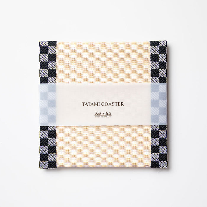 C011 - Tatami Coaster Checkered (Black)