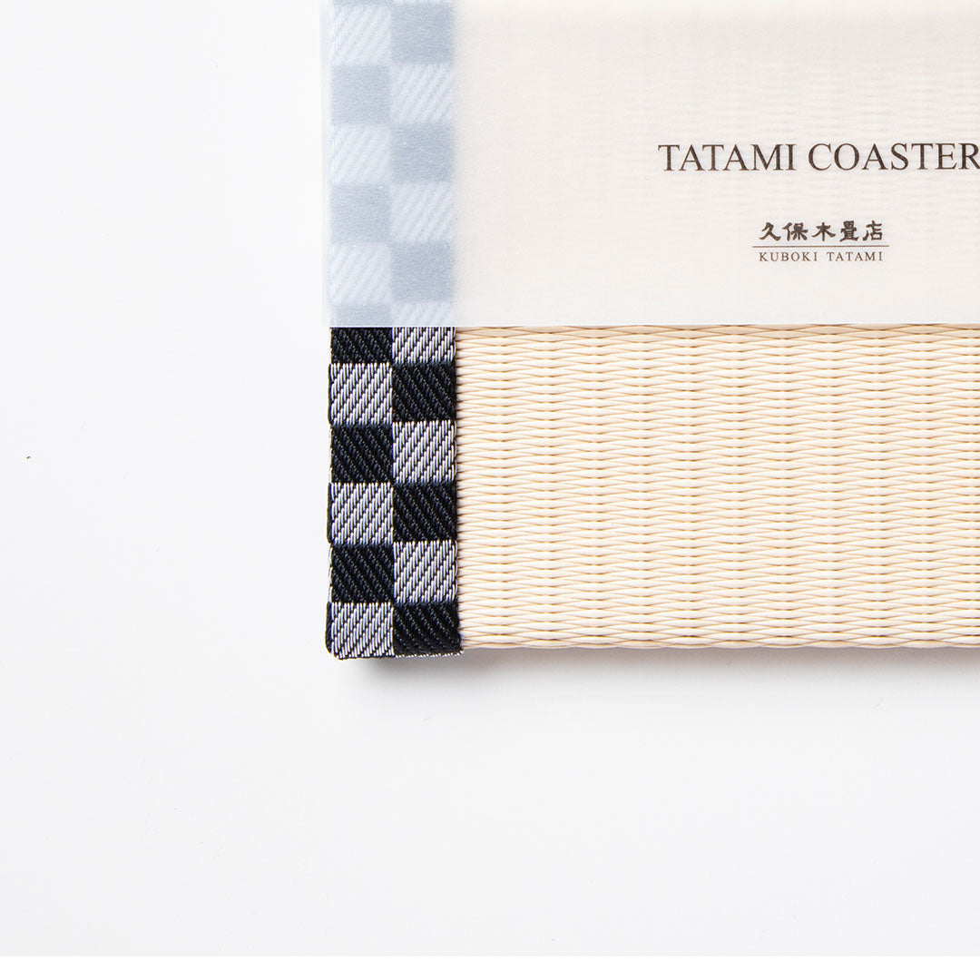 C011 - Tatami Coaster Checkered (Black)
