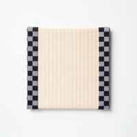 C011 - Tatami Coaster Checkered (Black)