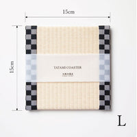 C011 - Tatami Coaster Checkered (Black)