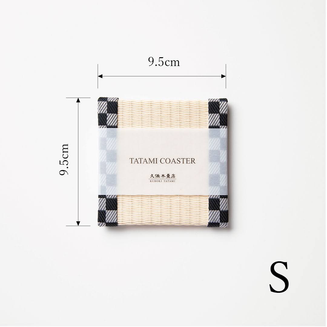 C011 - Tatami Coaster Checkered (Black)