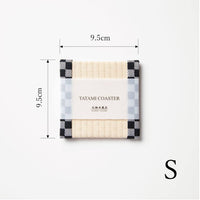 C011 - Tatami Coaster Checkered (Black)
