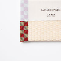 C012 - Tatami Coaster Checkered (Red)