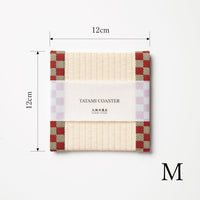 C012 - Tatami Coaster Checkered (Red)