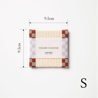 C012 - Tatami Coaster Checkered (Red)