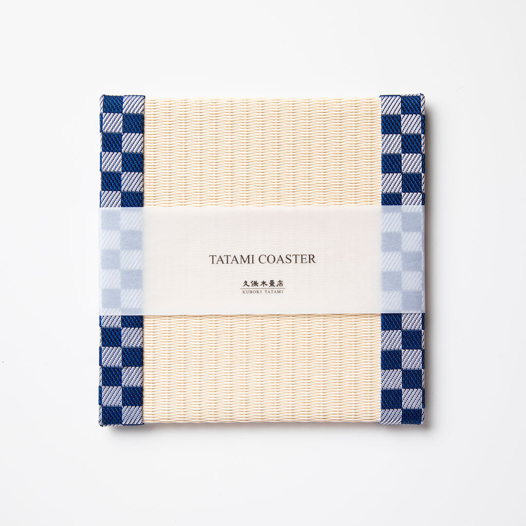 C013 - Tatami Coaster Checkered (Blue)
