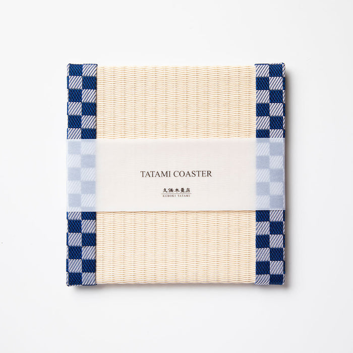 C013 - Tatami Coaster Checkered (Blue)