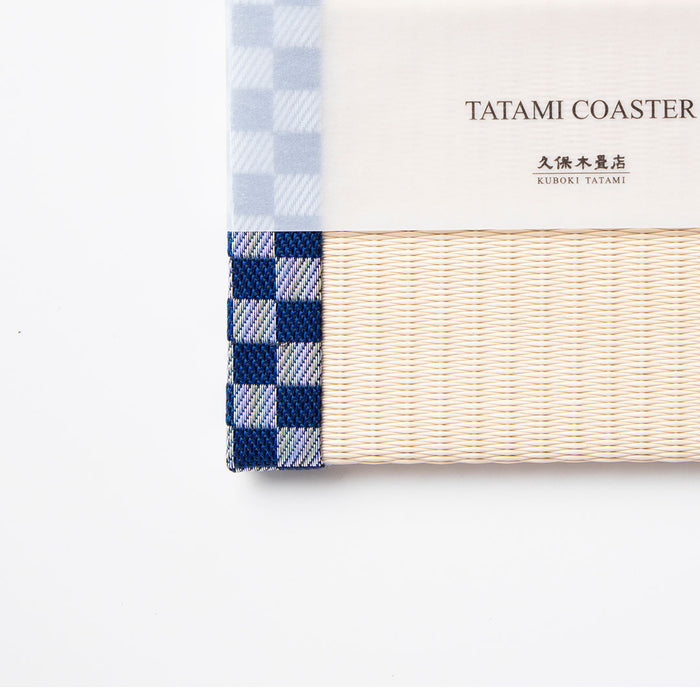 C013 - Tatami Coaster Checkered (Blue)