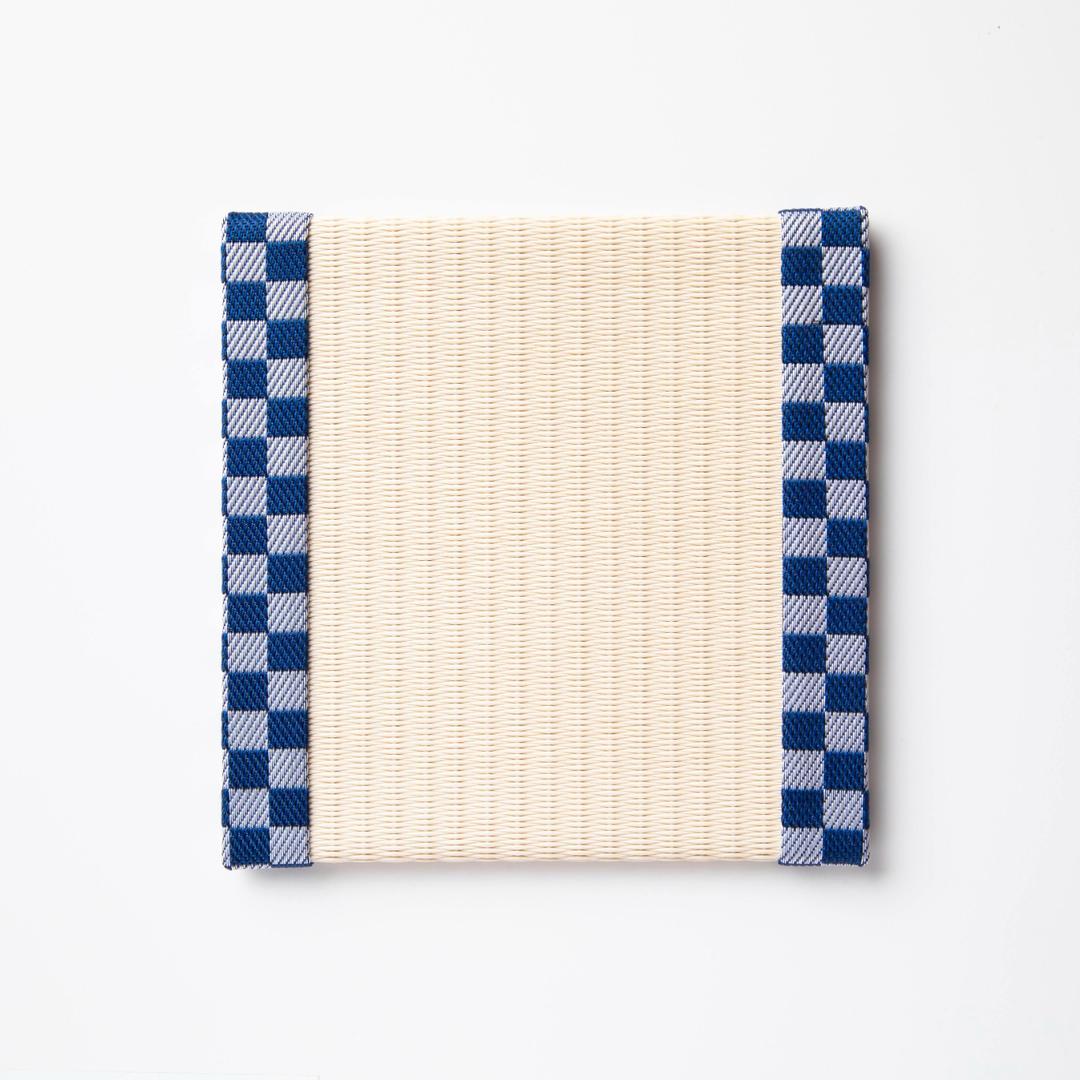 C013 - Tatami Coaster Checkered (Blue)
