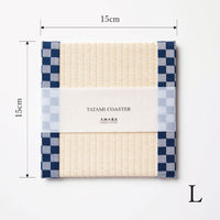 C013 - Tatami Coaster Checkered (Blue)