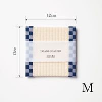 C013 - Tatami Coaster Checkered (Blue)