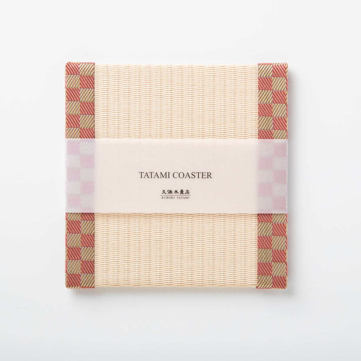 Tatami Coaster: Ichimatsu (Pink)