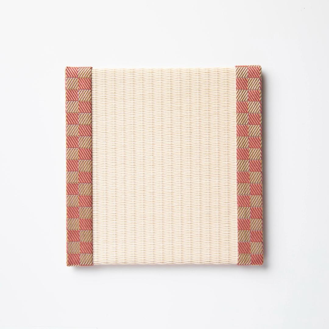 C014 - Tatami Coaster Checkered (Pink)