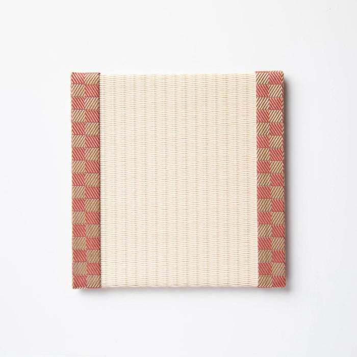 C014 - Tatami Coaster Checkered (Pink)