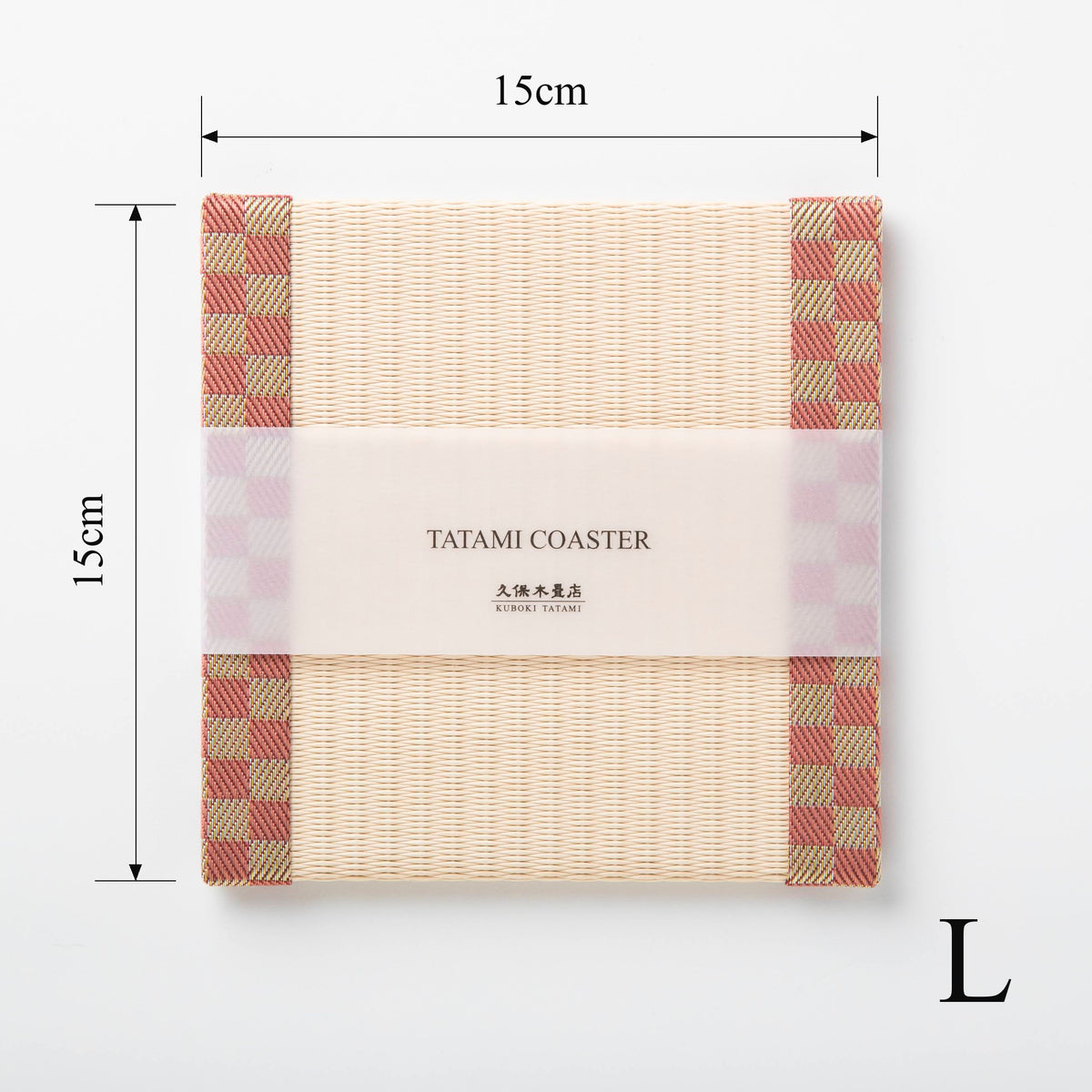 Tatami Coaster: Ichimatsu (Pink)