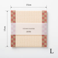 Tatami Coaster: Ichimatsu (Pink)