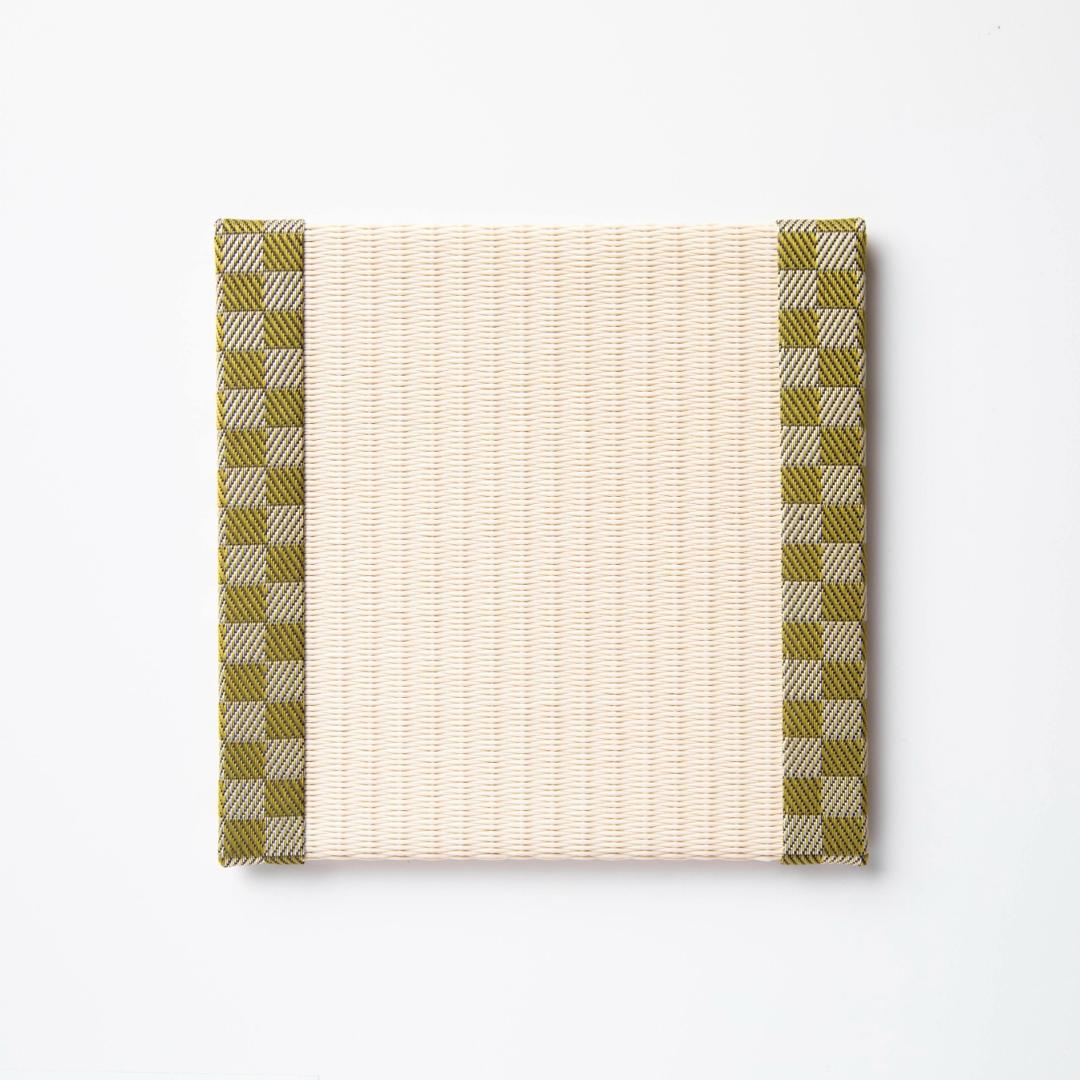 C015 - Tatami Coaster Checkered (Gold)