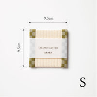 C015 - Tatami Coaster Checkered (Gold)