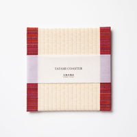 C021 - Tatami Coaster Aizu Cotton (Red)