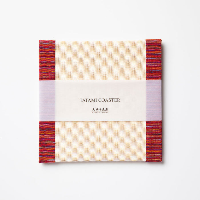 C021 - Tatami Coaster Aizu Cotton (Red)