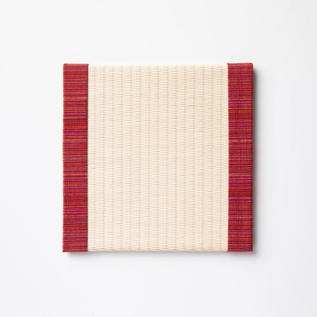 C021 - Tatami Coaster Aizu Cotton (Red)