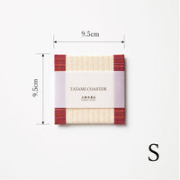 C021 - Tatami Coaster Aizu Cotton (Red)