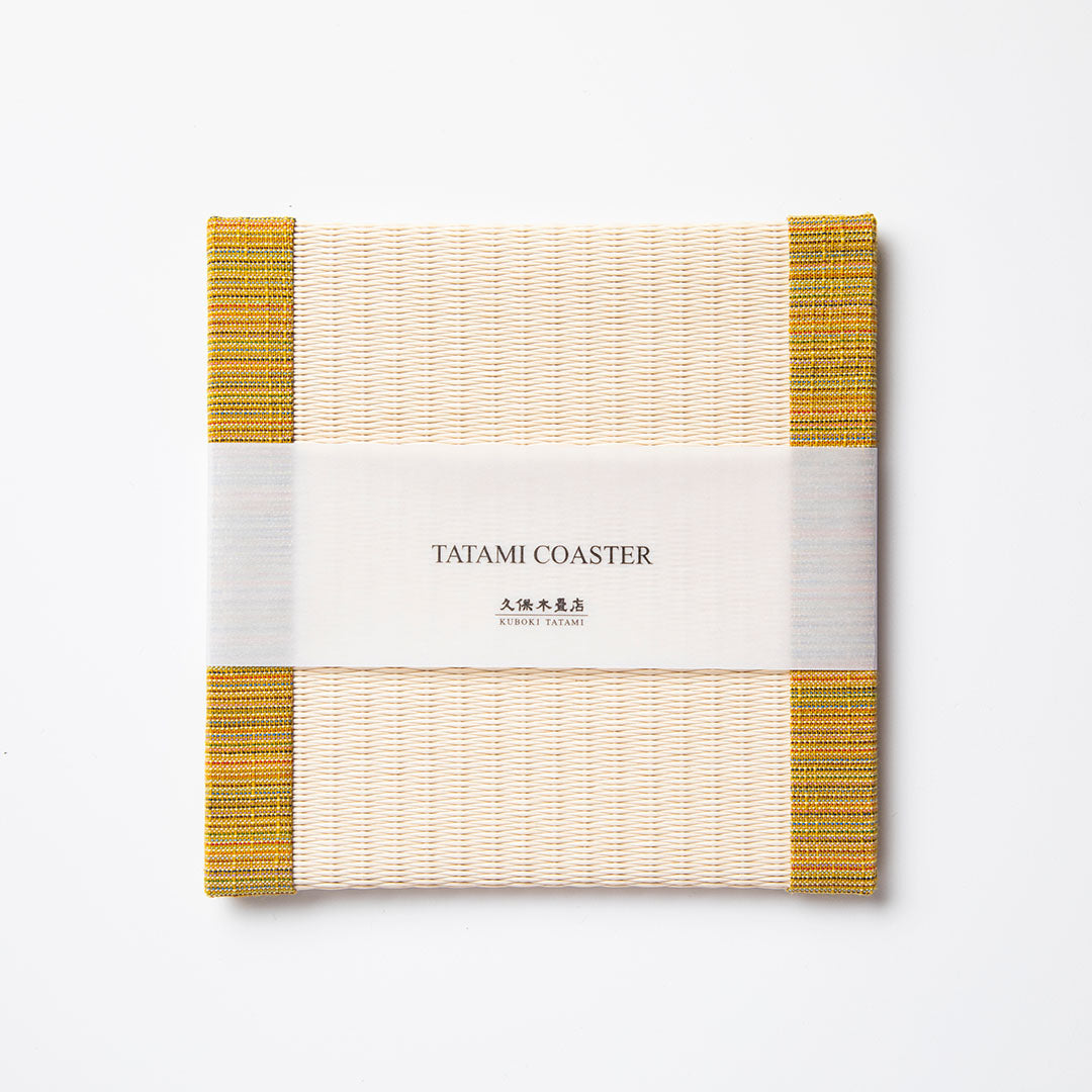 C022 - Tatami Coaster Aizu Cotton (Mustard)
