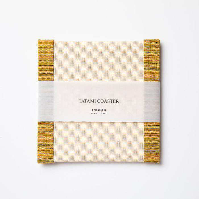 C022 - Tatami Coaster Aizu Cotton (Mustard)