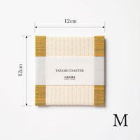 C022 - Tatami Coaster Aizu Cotton (Mustard)