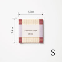 C023 - Tatami Coaster Aizu Cotton (Pink)