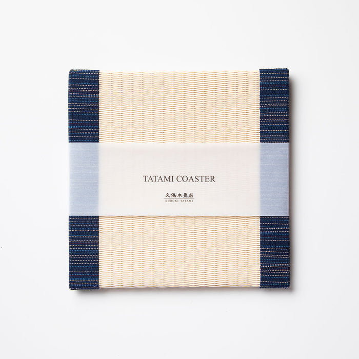 C025 - Tatami Coaster, Aizu Cotton (Navy)
