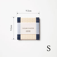 C025 - Tatami Coaster, Aizu Cotton (Navy)