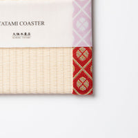 C042 - Tatami Coaster, Komon Korai (Red)