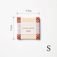 C042 - Tatami Coaster, Komon Korai (Red)