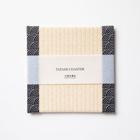C053 - Tatami Coaster, Seigaiha (Black)