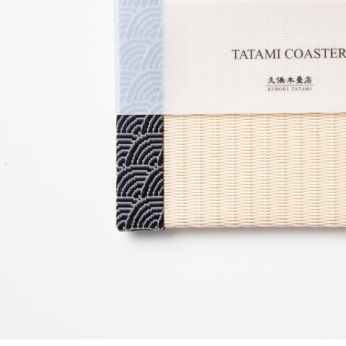 C053 - Tatami Coaster, Seigaiha (Black)
