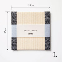 C053 - Tatami Coaster, Seigaiha (Black)