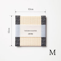 C053 - Tatami Coaster, Seigaiha (Black)