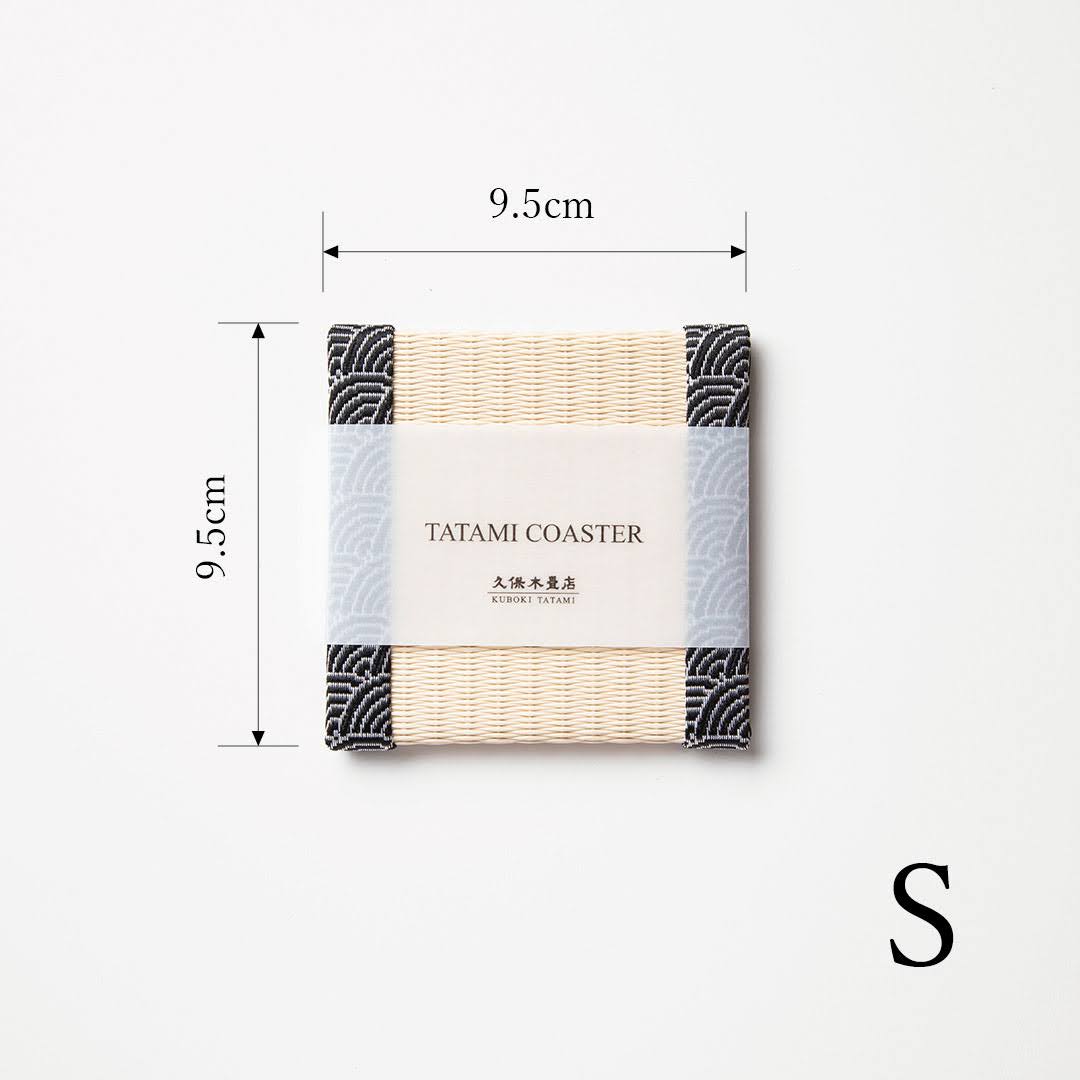 C053 - Tatami Coaster, Seigaiha (Black)