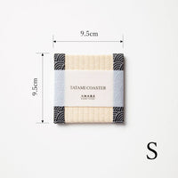 C053 - Tatami Coaster, Seigaiha (Black)
