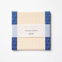 C054 - Tatami Coaster, Seigaiha (Blue)