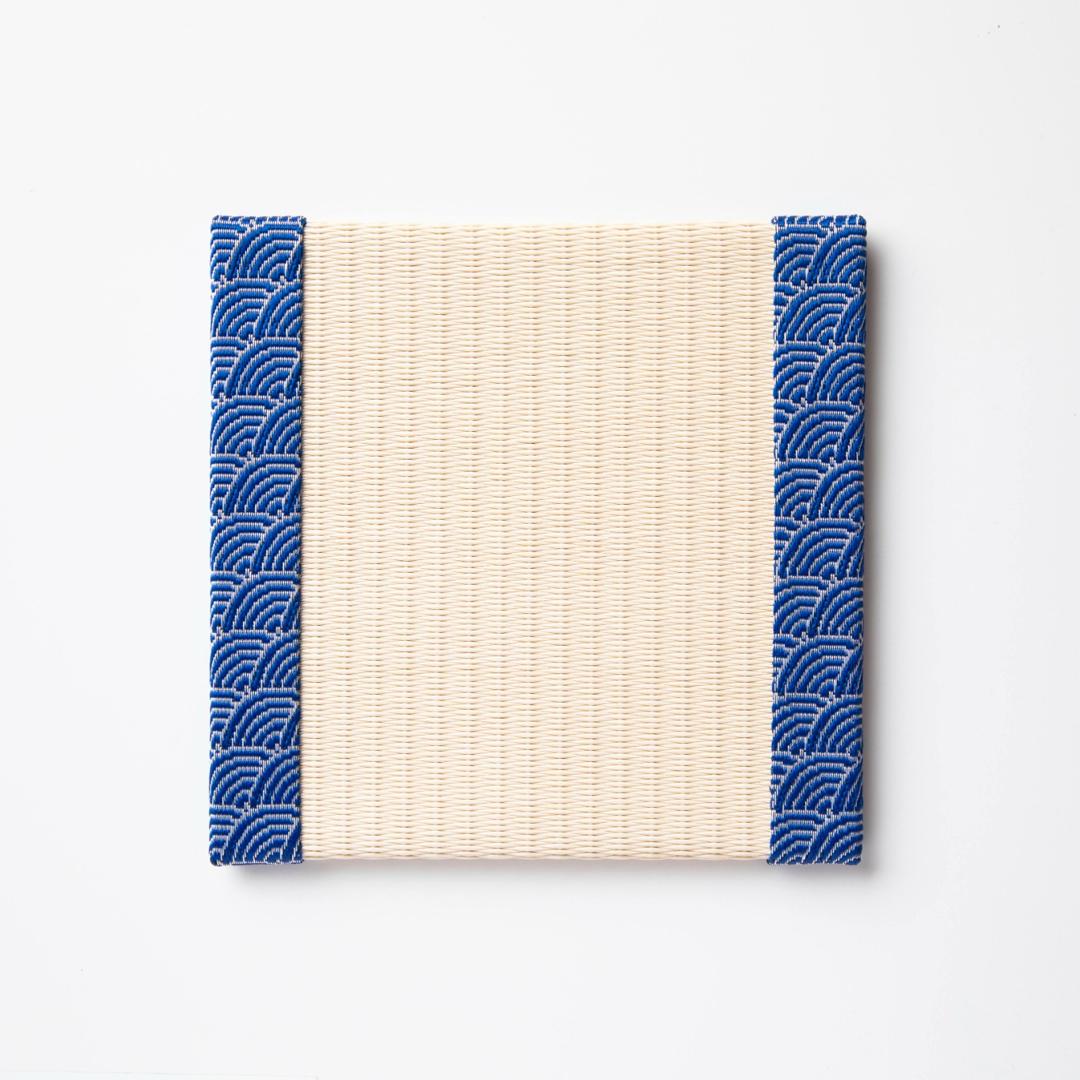 C054 - Tatami Coaster, Seigaiha (Blue)