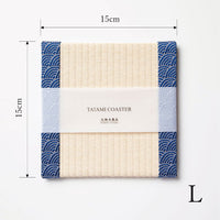 C054 - Tatami Coaster, Seigaiha (Blue)