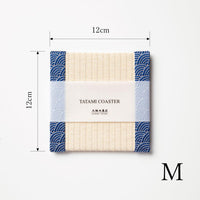 C054 - Tatami Coaster, Seigaiha (Blue)